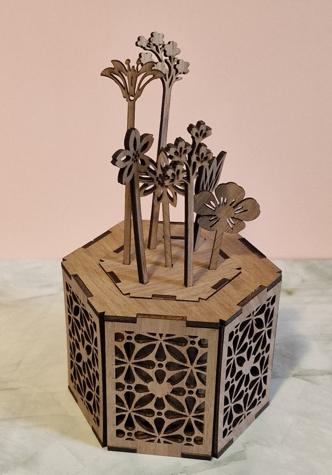 Fleurs en Pot en Bois - Découpe Laser - Fête des Mères