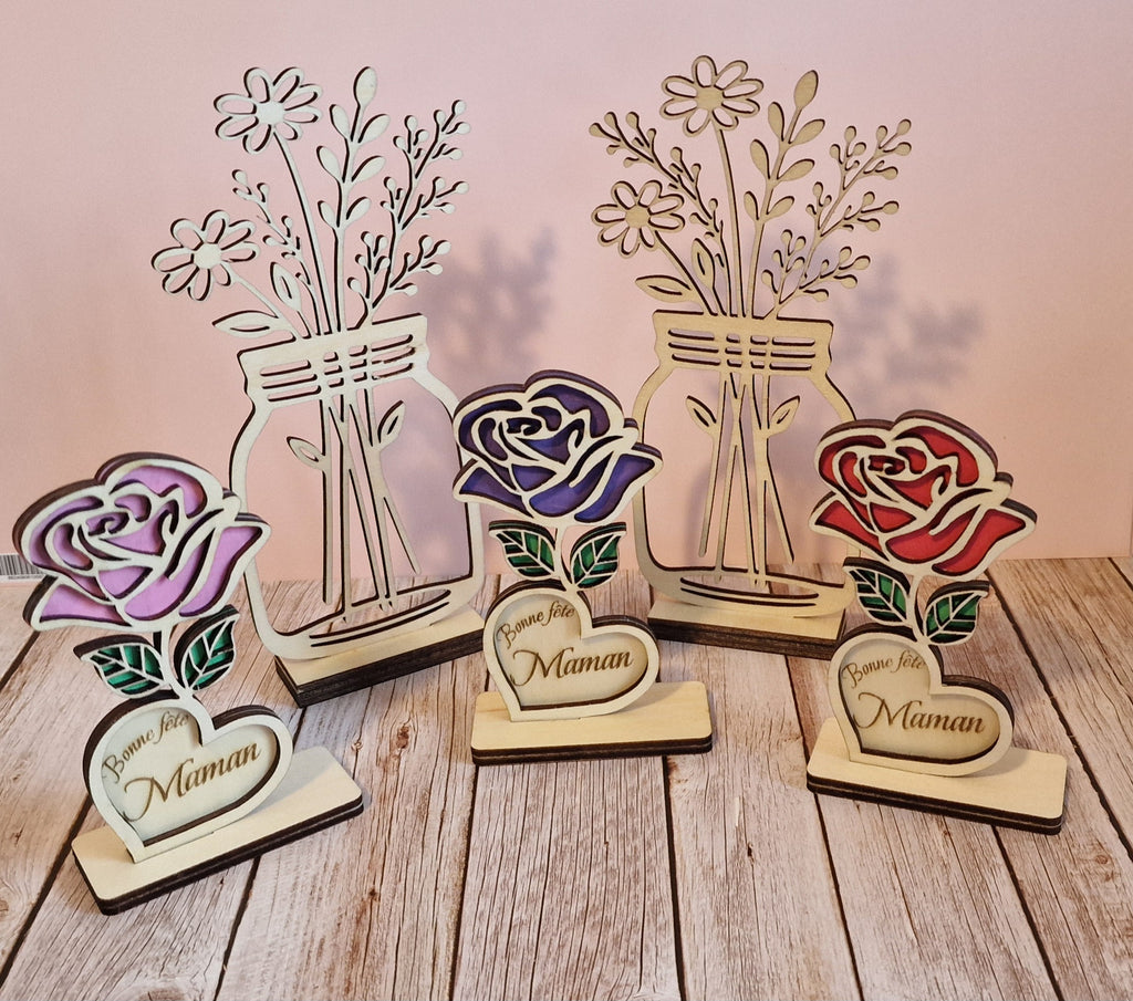 Fleurs en bois