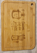 Planche à Découper en Bois Gravée au Laser
