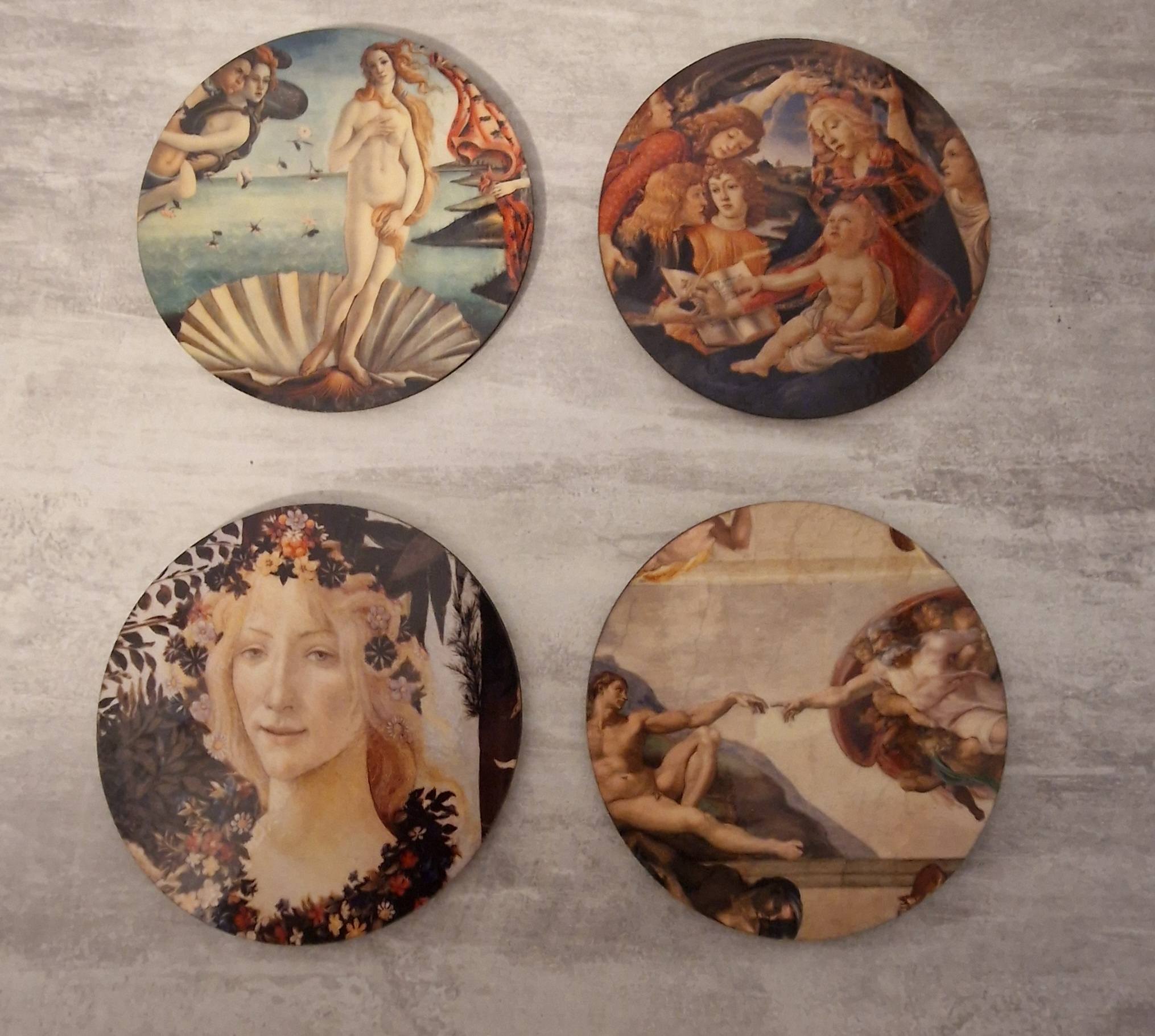 Dessous de Verres en Bois Personnalisés par Sublimation - lot de 4